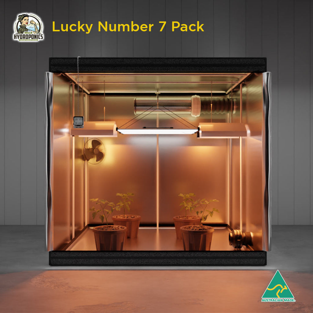 Lucky Number 7 Pack - Jungle Room Tent - 240 X 240 X 230 cm | LUMATEK LED GROW LIGHT - ZEUS 600W PRO 2.9 | 220-240V | IP65