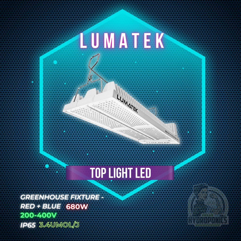 LUMATEK 680W GREENHOUSE TOP LIGHT LED - RED + BLUE | 200-400V | 3.4UMOL/J | IP65