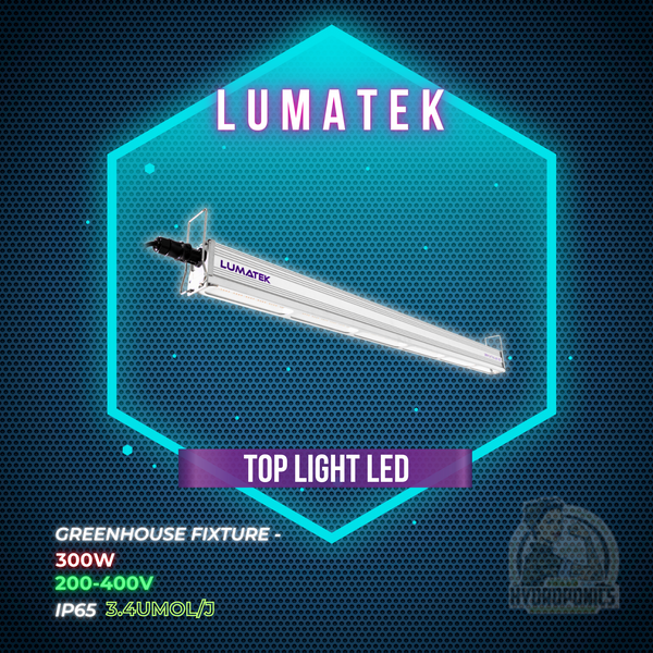 LUMATEK 300W GREENHOUSE TOP LIGHT LED FIXTURE | 3.2UMOL/J | 200-400V | IP65