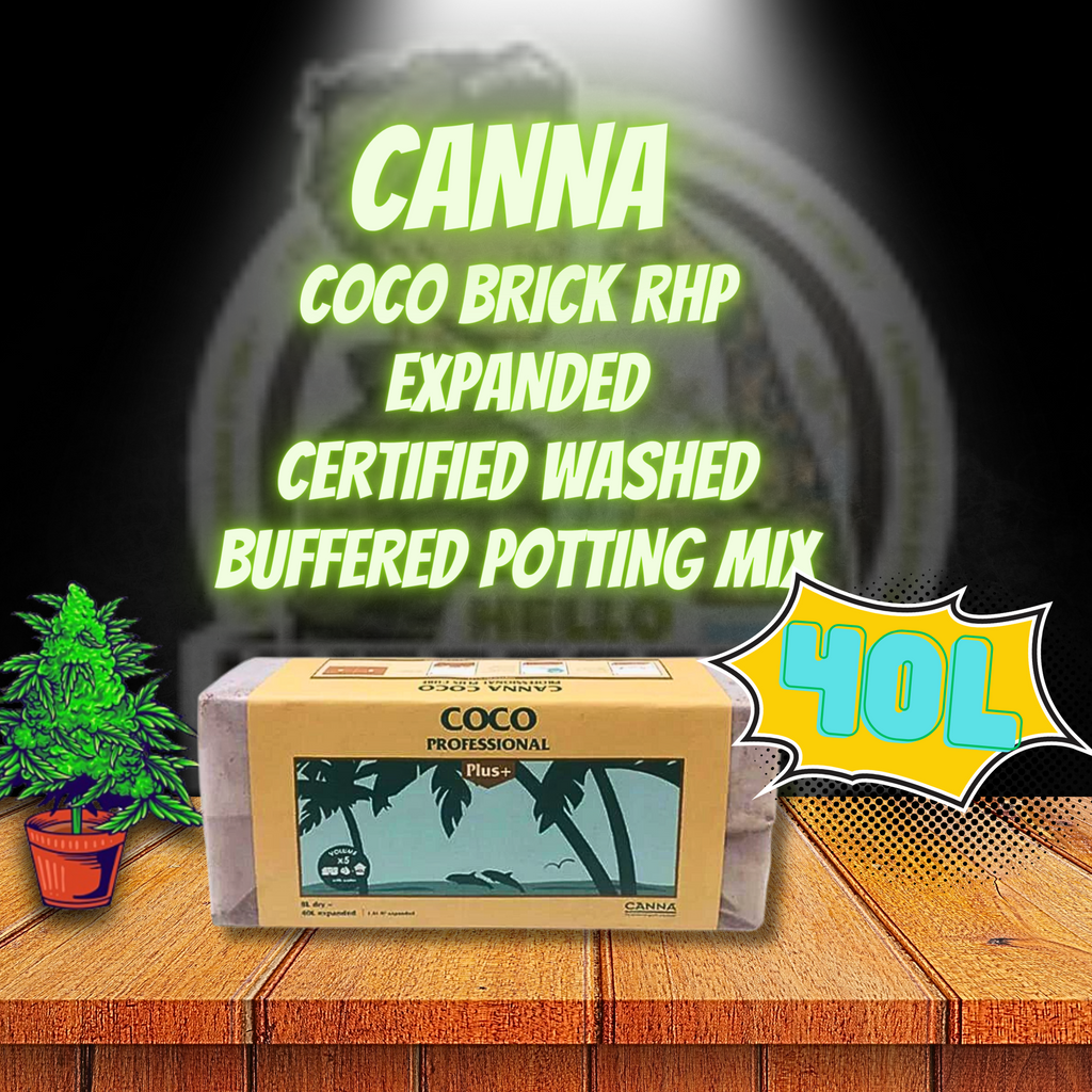 Canna Coco Brick - 40L Expanded | RHP Certified | Washed | Buffered Potting Mix
