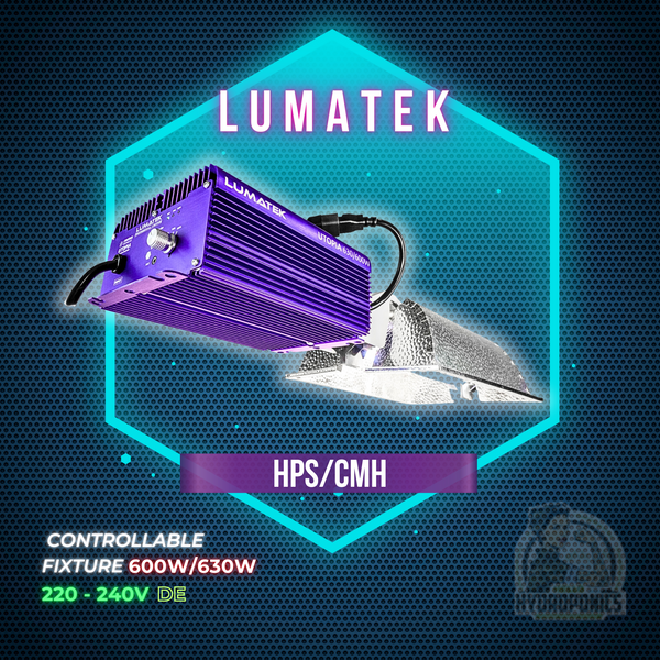 LUMATEK UTOPIA HPS/CMH CONTROLLABLE FIXTURE ONLY - 600W/630W | DE | 220 - 240V