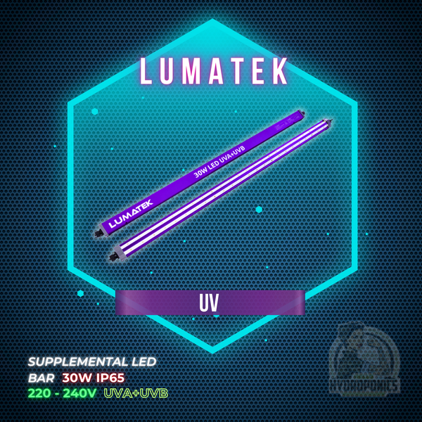 LUMATEK UV SUPPLEMENTAL LED BAR - 30W | UVA + UVB | 220 - 240V | IP65