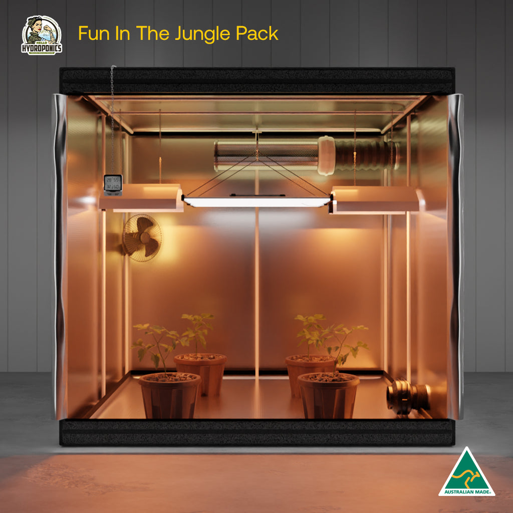 Fun In The Jungle Pack - Budbox Pro Jungle Room Tent - 240 X 240 X 230 cm | Lucius Ballast Dimmable 600W
