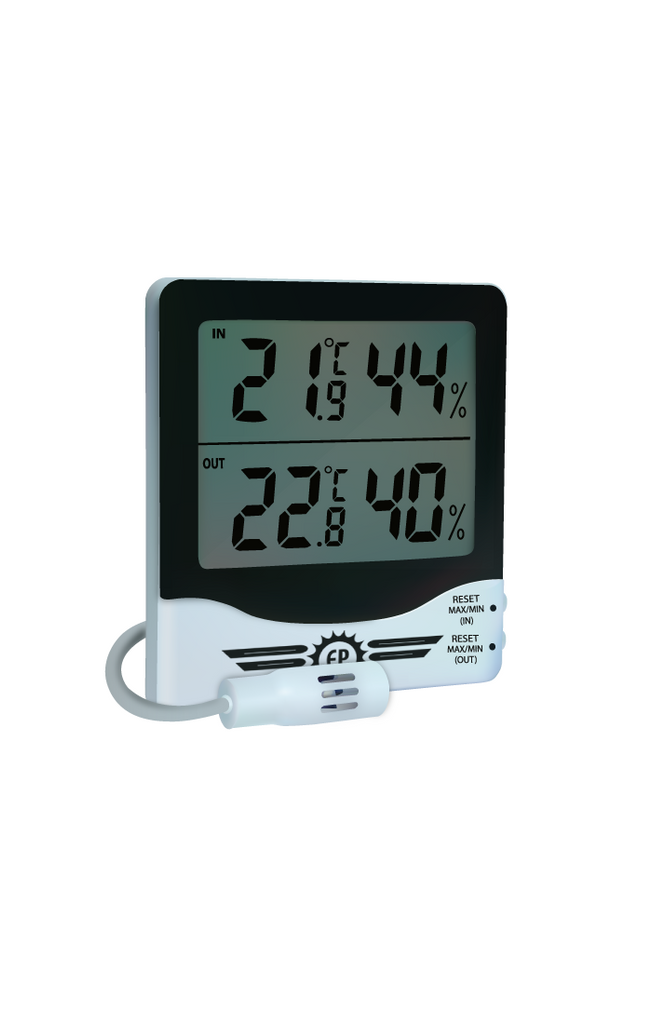 Hydro Axis Thermometer & Hygrometer Large Screen